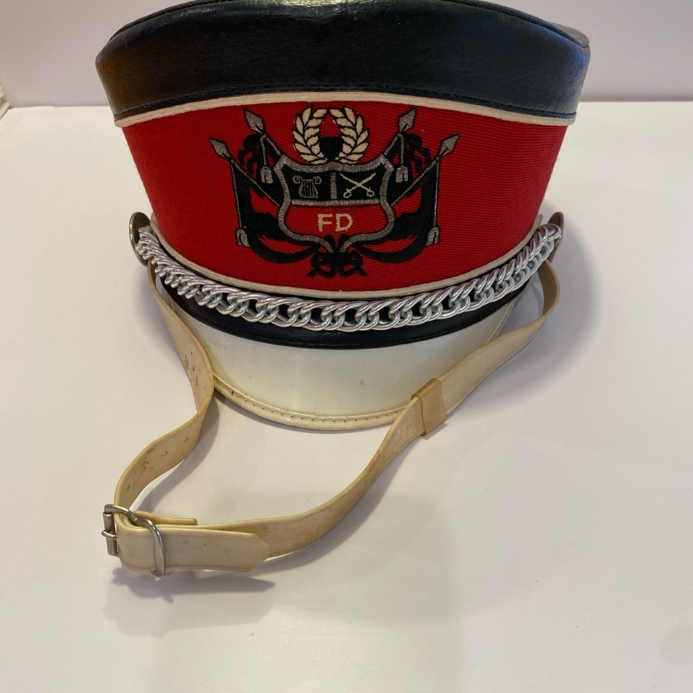 Vintage Fire Department Marching Hat Sz Large. - Picture 2 of 9